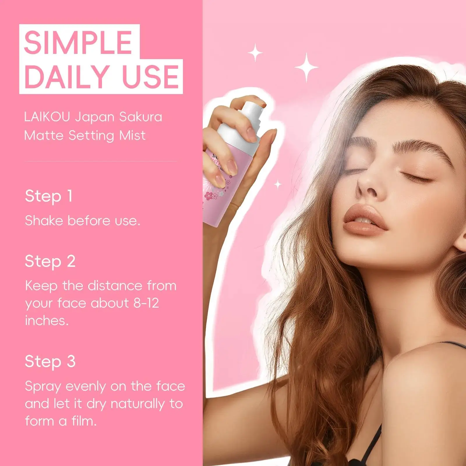 Matte Finish Makeup Setting Spray Oil Control Long Lasting 80ml Japan Sakura Moisturizing Face Primer Non Sticky