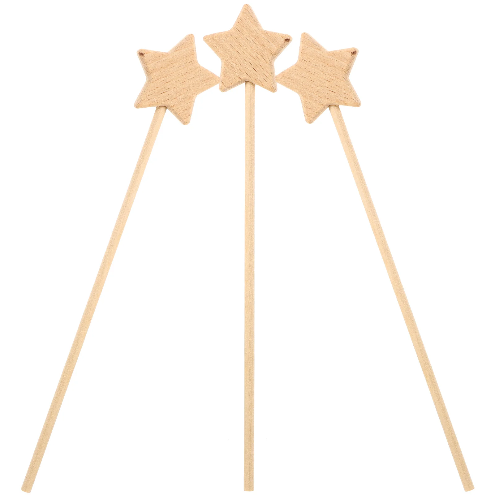 

3 Pcs Toys Fairy Wand Wooden Stick Party Decorations Love Unpainted Blank Kids Child