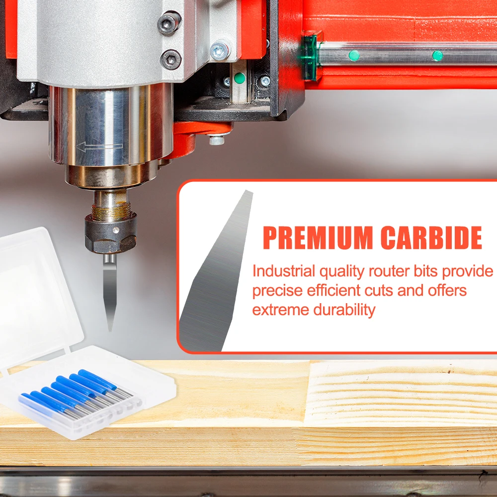 Xcan v forma de fresagem cortador 10pcs 30 40 graus 3.175mm(1/8 '') haste de carboneto de gravura do pcb bits ferramenta router cnc