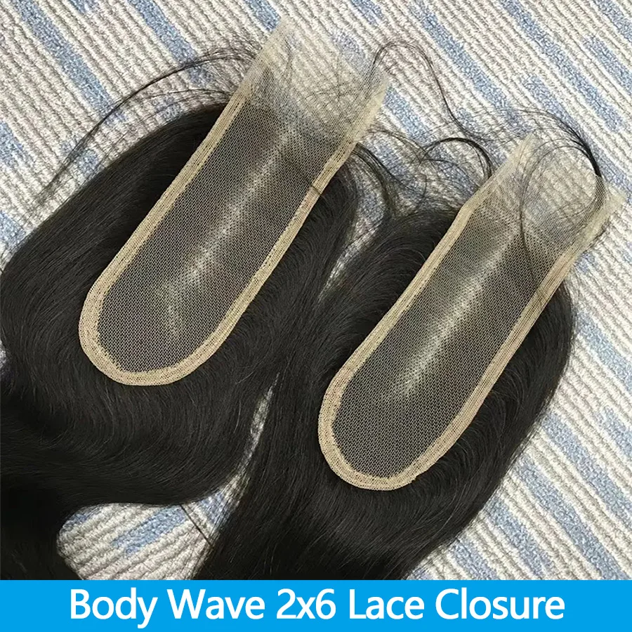 2x6 Lace Closure 100% Raw Vietnamese Human Hair Body Wave Closure 5x5 100% Human Hair  Ali Express Pre Plucked 4X4 Transparent Closure Only For Women 3 Days Delivery France