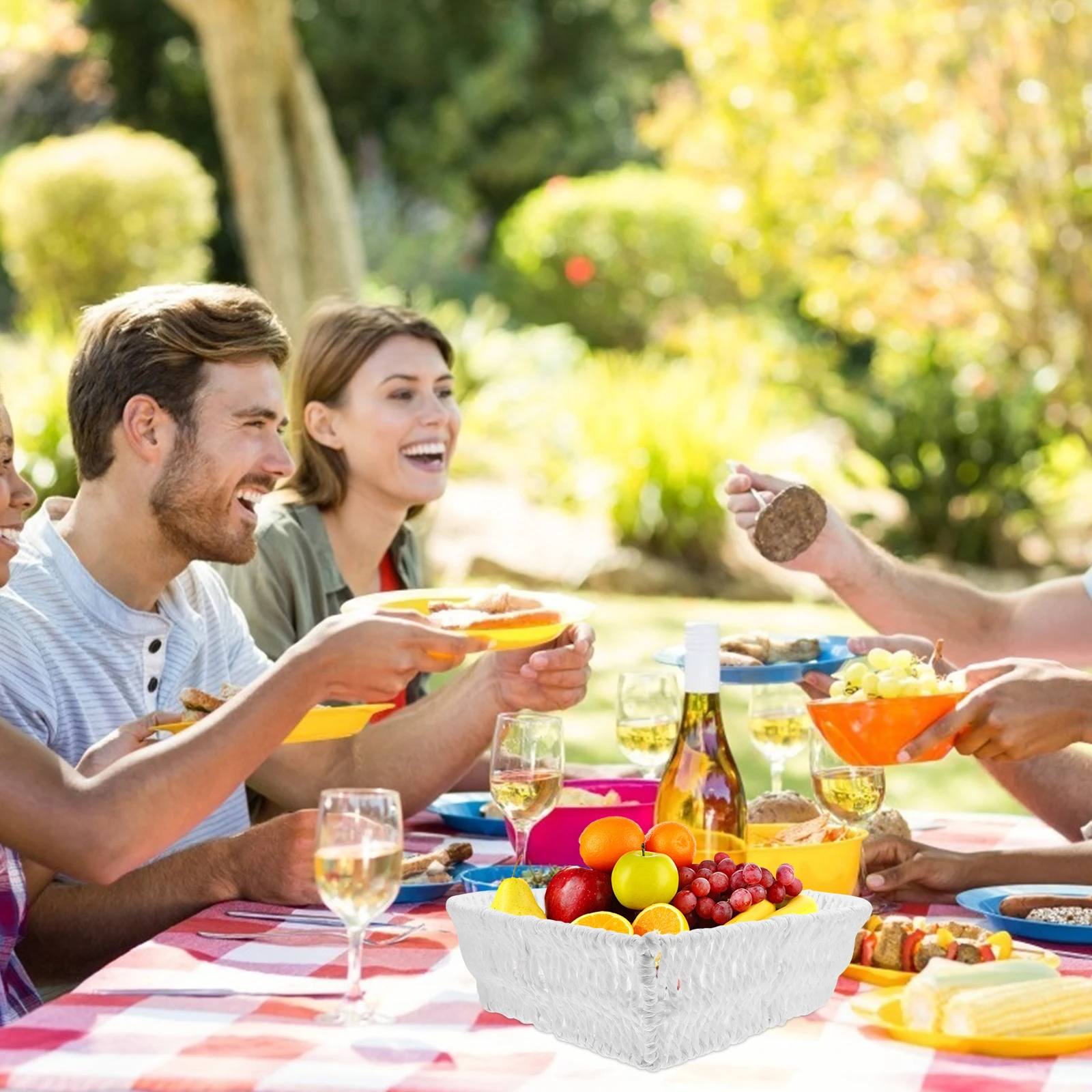 

Heart Shaped Storage Basket Paper Rope Bread Serving Tray Stylish Design Craftsmanship Decorative Baskets Handwoven