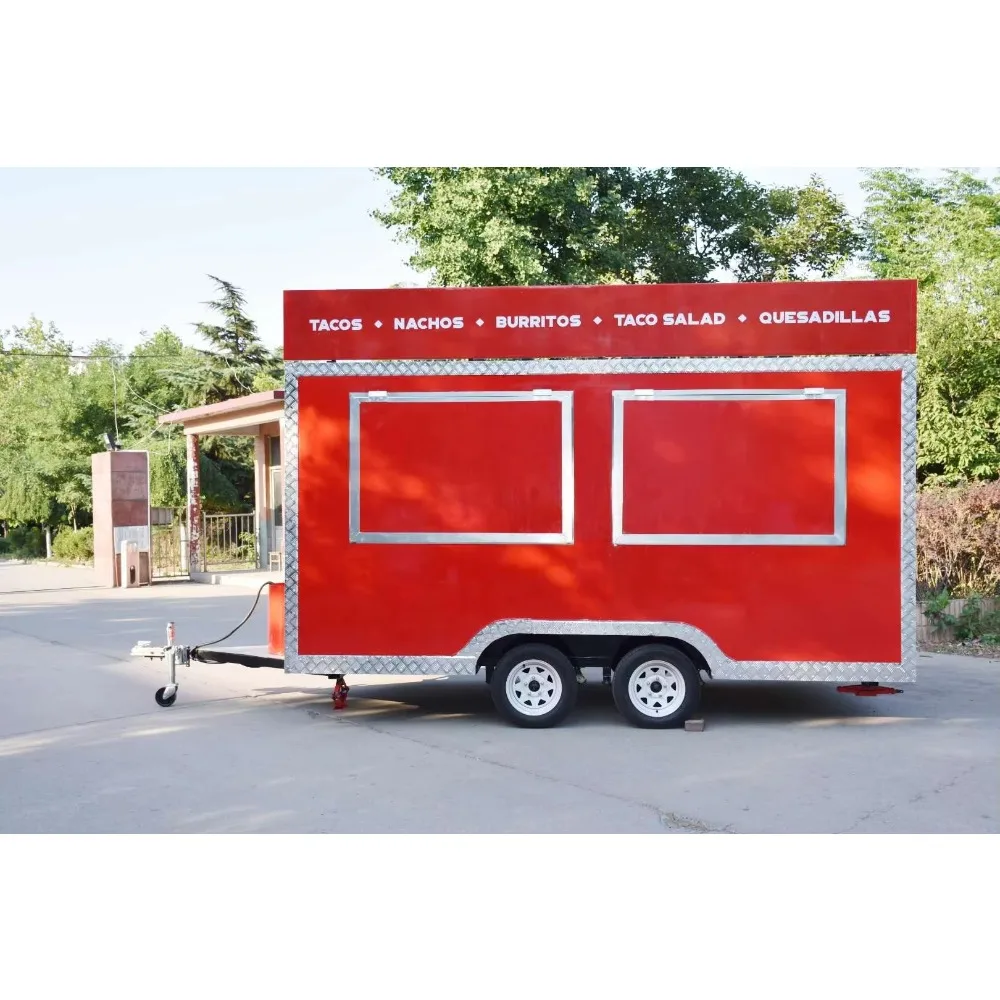 OEM 16ft امتياز الطعام مقطورة المطبخ المحمول القهوة الآيس كريم شاحنة الشارع الغذاء المطاعم سعر المصنع الطلب السائب #1