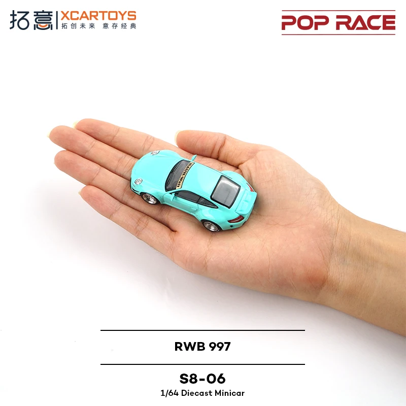 ダイキャスト 1/64スケール ポルシェ RWB 997 レーシング 合金製 車模型 コレクション おもちゃ ギフト 記念品 ディスプレイ 飾り