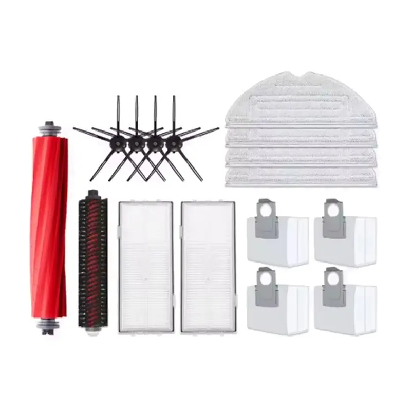 

Набор из 16 предметов AB43 для Roborock S7 Maxv Ultra / S7 Pro Ultra: основная и боковые щетки, насадки для влажной уборки, фильтры, мешки для сбора пыли