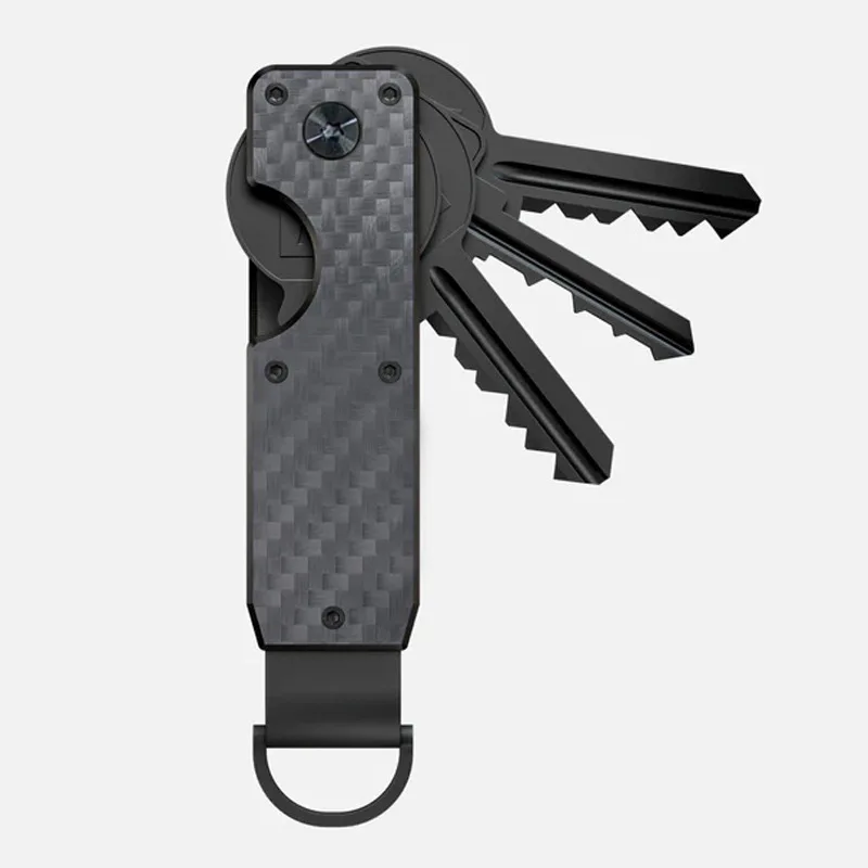 Metal Key Manager suporte compacto, chaveiro minimalista, Keybox suporte, pode proteger 1-5 chaves