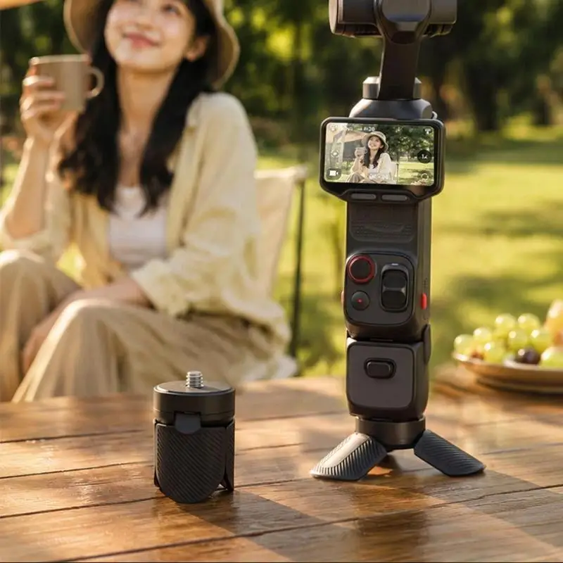 Mini Tripod Stand Durable Plastic 1/4'' Screw Mount for Action Camera Mobile Phone Vlog Filming Desktop Outdoor Daily Use