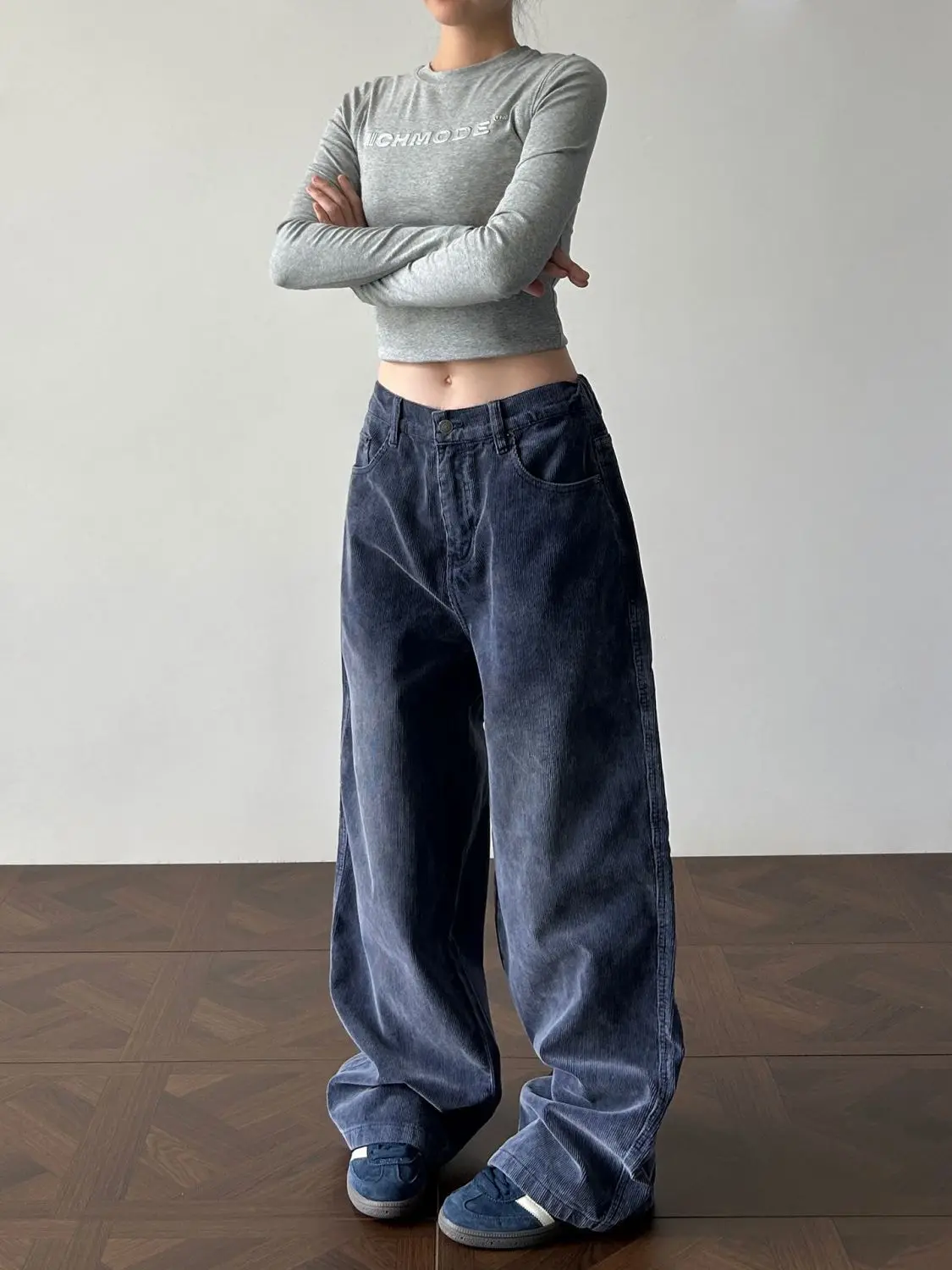 

2025 Corduroy Overalls Women's Loose Straight Casual Long Pants