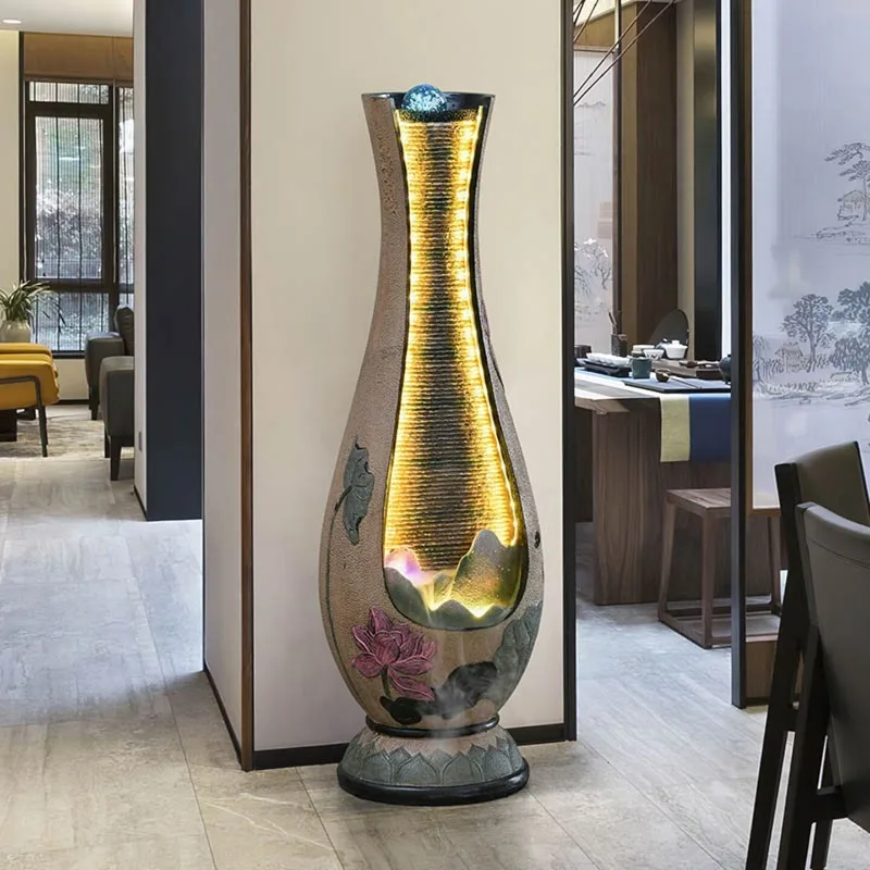 

New Chinese Style Flowing Ornaments Entrance Hall Living Room Fountain Circulating Water Landscape Decoration