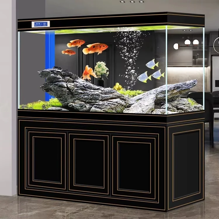 

Moving Fish Transport Tank Large Fish Tank Aquarium with Base Cabinet Vertical Door Chinese Aquariums & Accessories Glass Tank