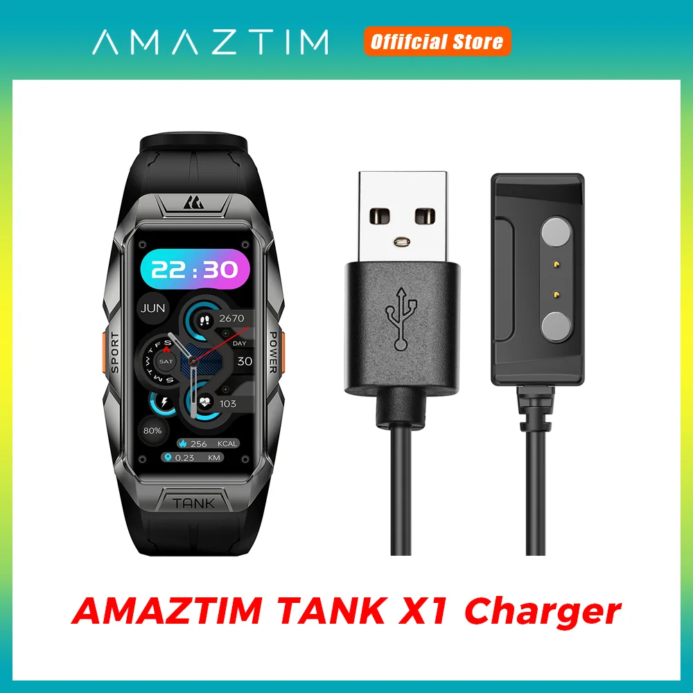 Estação De Carregamento Magnético Original Para Smartwatch, Cabo De Carregamento Com Segurança, Linha De Carregador, Acessórios Para AMAZTIM TANQUE X1