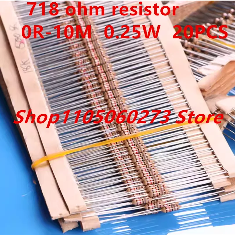 50pcs Beijing 718 series RJ24 1/4W 1% high-precision low-temperature floating, 5-cycle aging super DALE metal thin film resistor