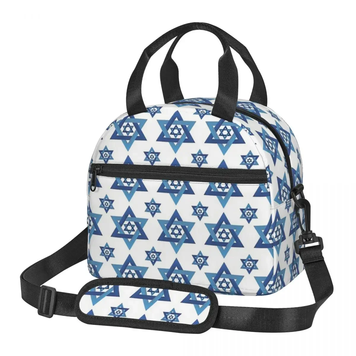 The Star Of David Jewish Israel Magen David Lunch Bags Insulated Bento Box Lunch Tote Picnic Bags Thermal Bag for Woman Office