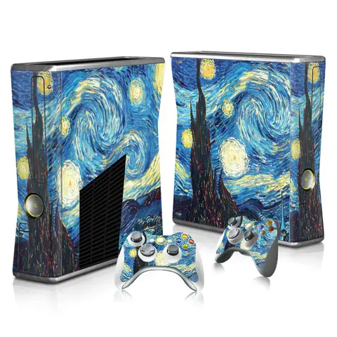 New skin Sticker For XBox 360 Slim Console Protector Vinyl Skin Sticker Controllers