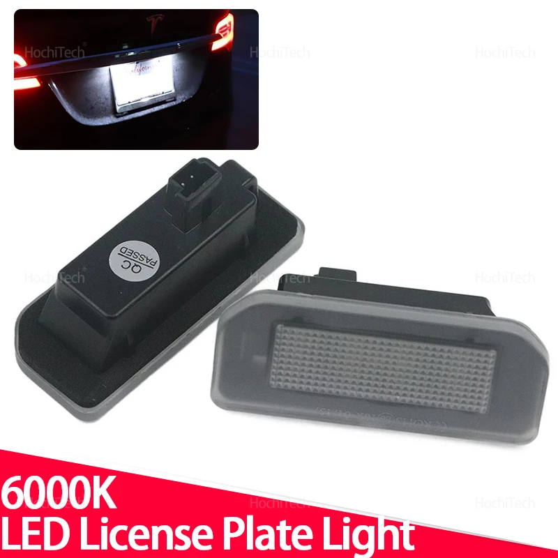 2Pcs Canbus LED License Plate Light 12V White Car-Styling Number Lamp for Tesla Model 3 2017-2020 Model Y 2020 2021 2022
