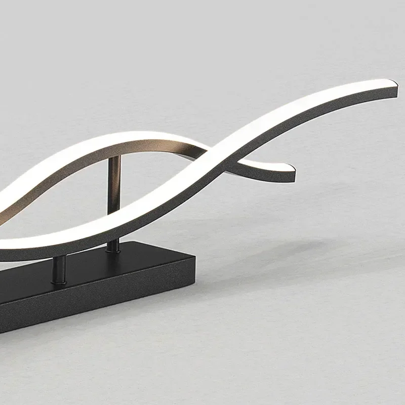 Moderne LED-plafondlamp Strip Wave Line Aluminium Design Dimbaar voor woonkamer Eettafel Kamer Slaapkamer Hal Eenvoudig armatuur