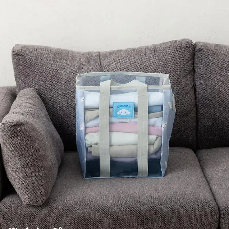 حقيبة مستحضرات التجميل Hello Kittys حقيبة حمل شبكية كرتونية حقيبة My Melody Fold Leisure المحمولة حقائب تخزين الشاطئ الخفيفة للغاية للمرأة