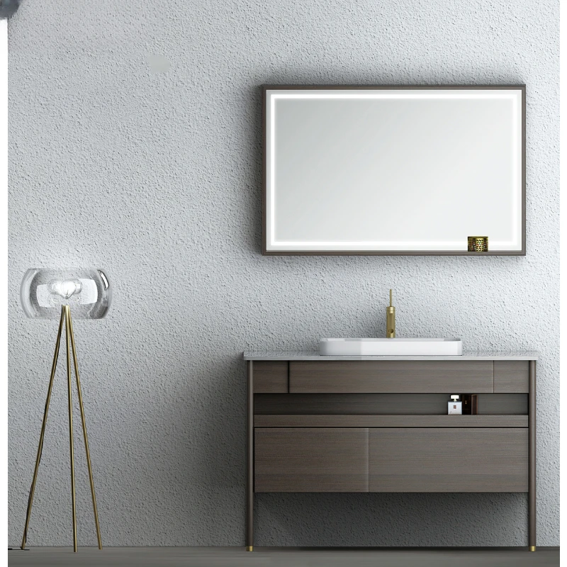 Modern solid wood cabinet with basin bathroom vanities