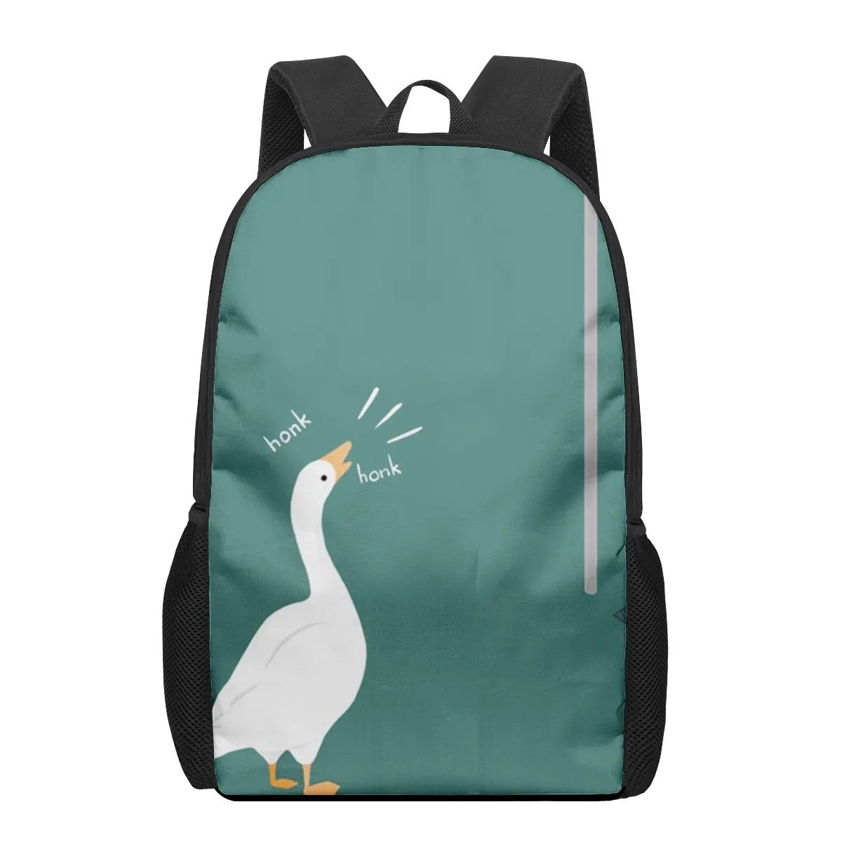 Funny Cartoon Goose Print School Bags for Boys Girls Kids Students Book Bag Teenager Casual Backpacks Woman Men Travel Rucksacks