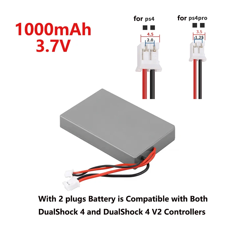 For SONY PS4 PRo Slim LIP1522 Dualshock 4 V1 V2 Wireless Controller Playstation GamePad 1000mAh Rechargeable Battery