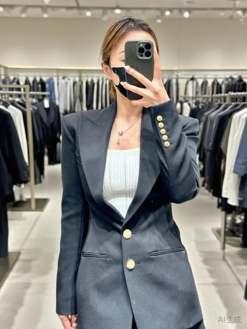 

Blazer: lapel design, stylish and elegant, slim-fitting to flatter, exquisite and graceful. 2025 winter women's new hot