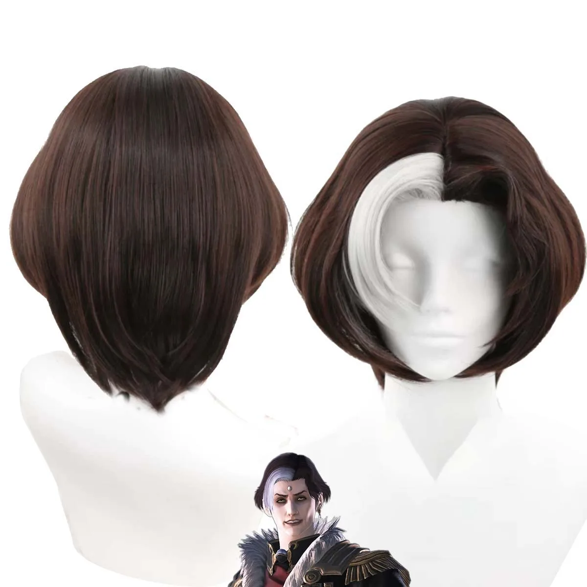 

Halloween Party Game Final Fantasy XIV FF14 Emet-Selch Heat Resistant Hair Wig