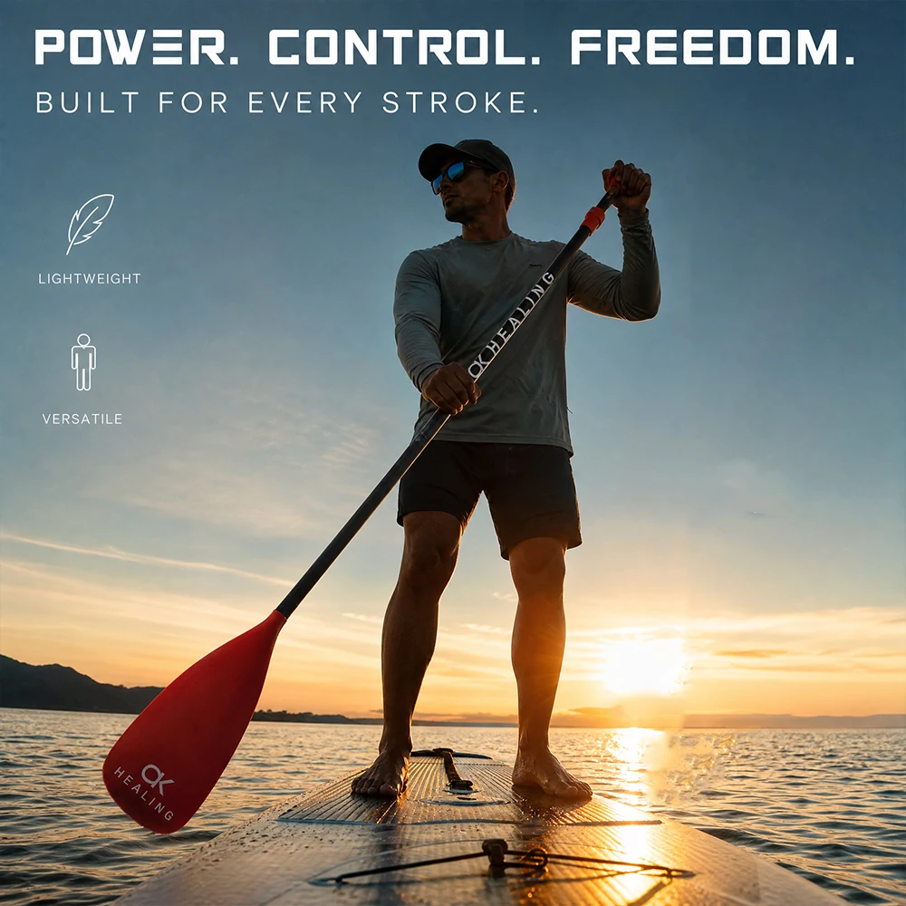 Sup Paddle Carbon Fiber - Glasvezel-koolstofvezel gemengde SUP-peddel, ultralicht, duurzaam, verstelbare