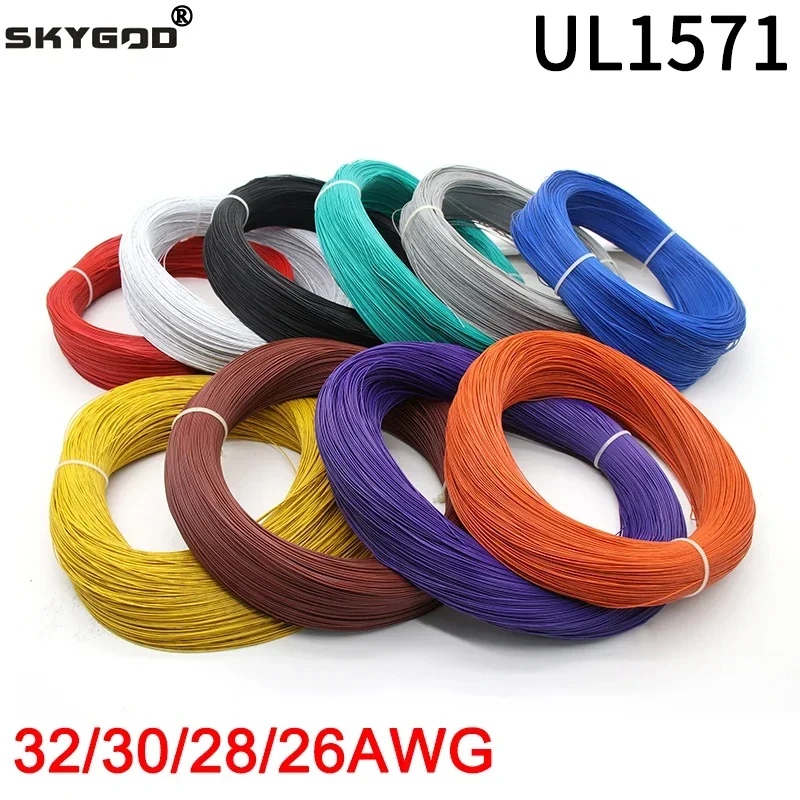 

5/20/50M UL1571 PVC Electronic Wire 32 30 28 26 AWG Flexible Cable Insulated Tin-plated Copper Environmental LED Line DIY Cord