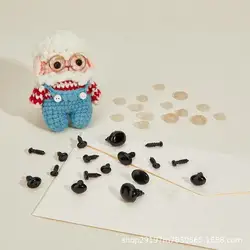 50pcs Black Plastic Eyes Plush Toy Safety Eyes Amigurumi Diy Kit Crafts TeddyBear Toy Eye For Doll Decoration Accessories