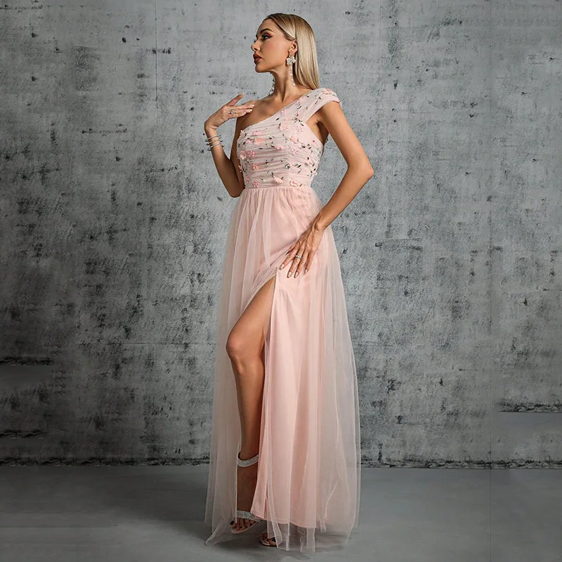 Lente sexy Ele avondjurk dames enkele oulder Splice Dr jaar conferentie Midi Dr ronde Ne zijden stof