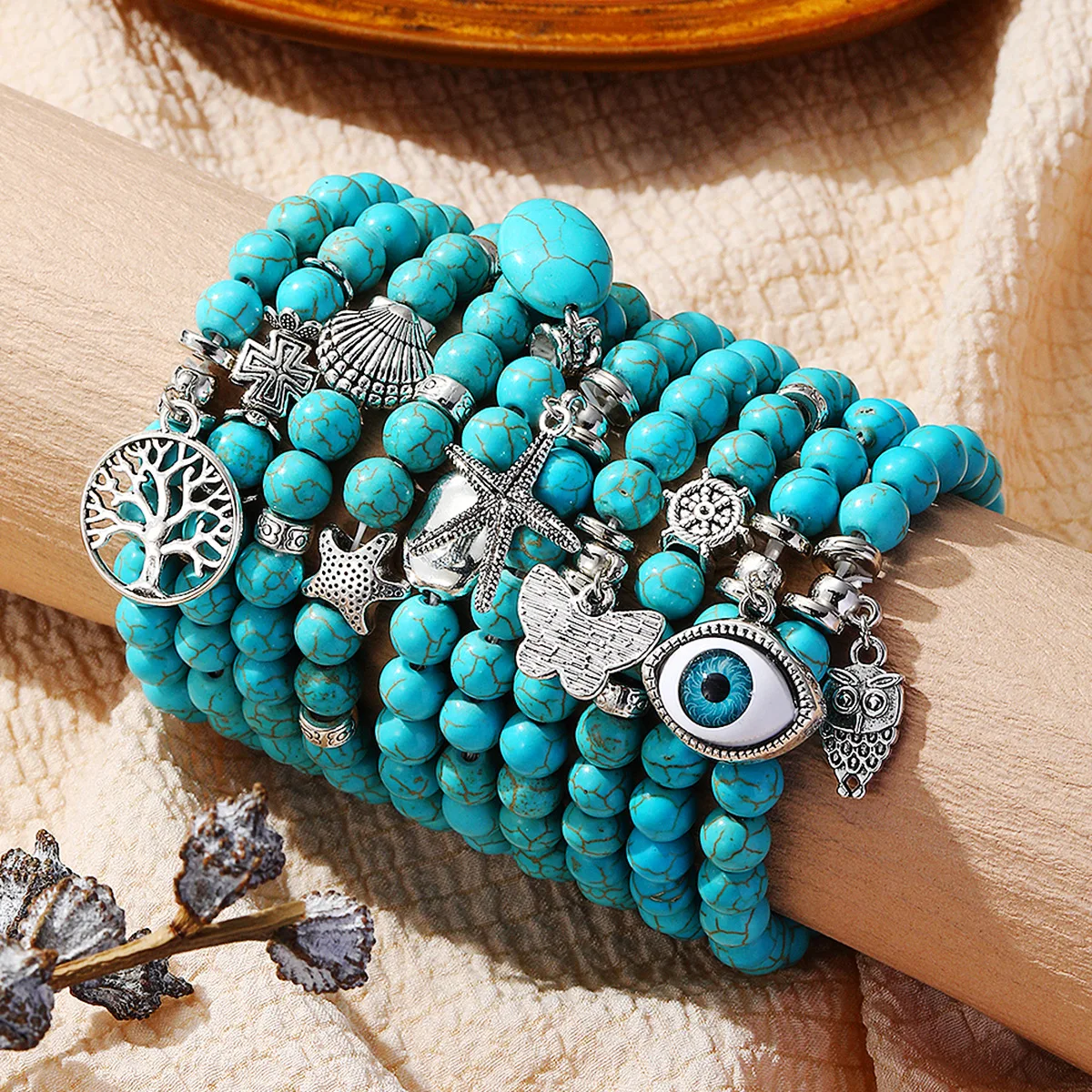 Jewelry Bohemian Turquoise Bracelet Amazon Summer Jewelry Natural Stone Bracelet