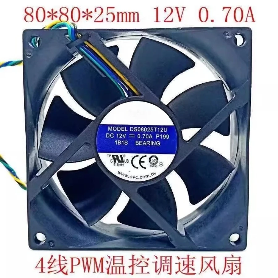 

For AVC DS08025T12U 8025 DC12V 0.70A 4-Pin PWM Silent Cooling Fan
