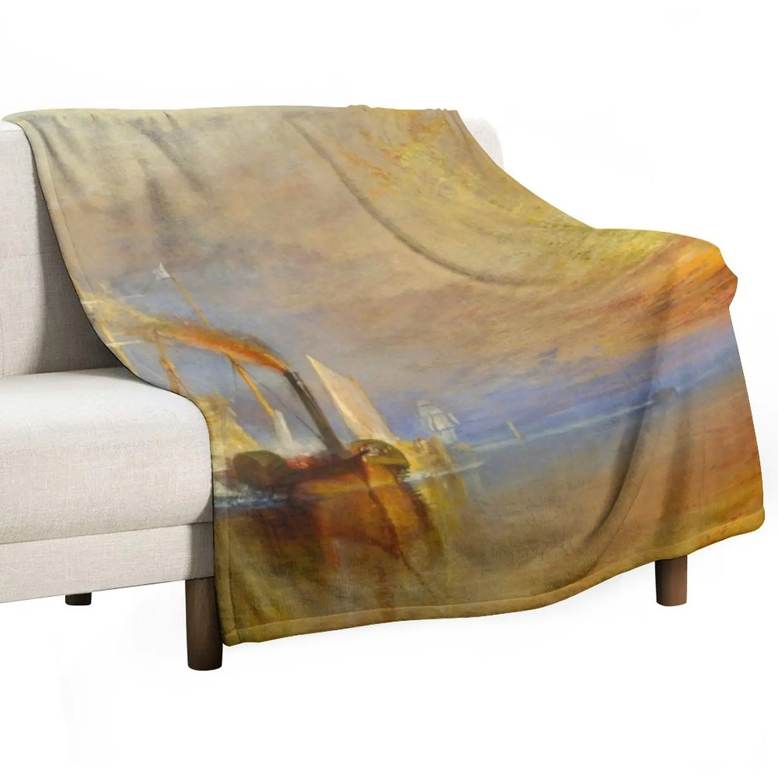

Joseph Mallord William Turner The Fighting Temeraire Throw Blanket Luxury Brand Beautifuls Giant Sofa Blankets For Bed Blankets