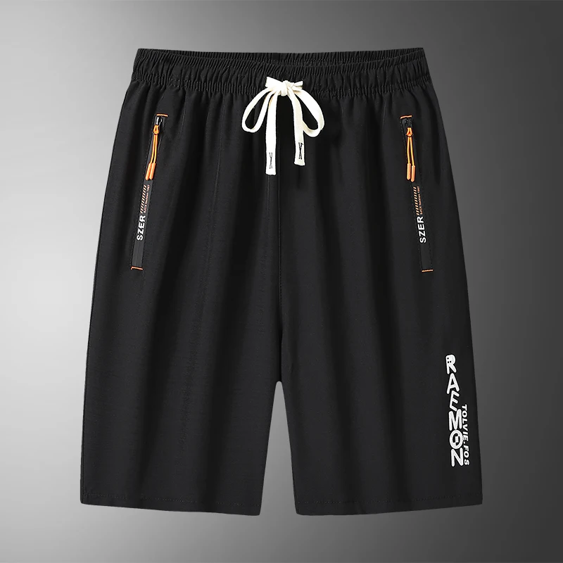 【 M-8XL 】 Large men's shorts, quick drying breathable five quarter pants, mid length pants, straight leg casual running sports p image 2