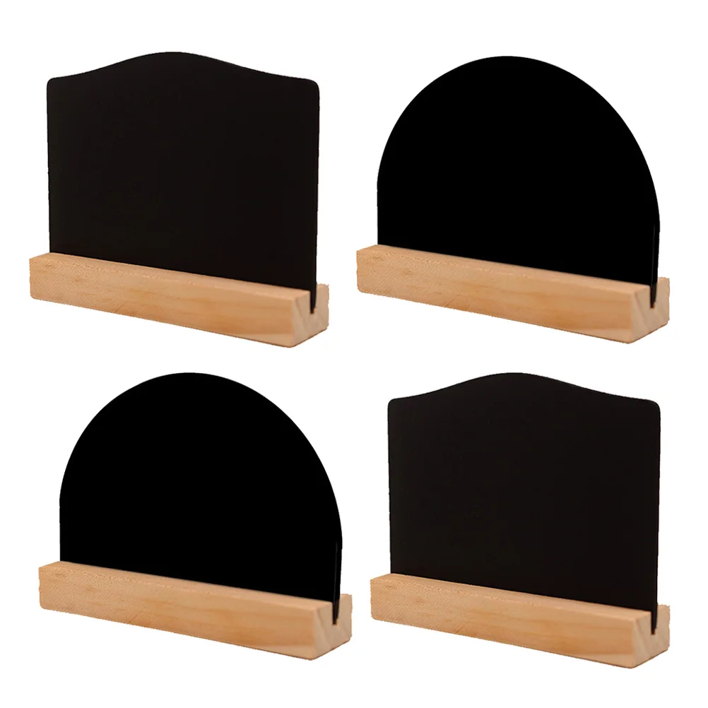 4 قطعة سبورة صغيرة على الوجهين مع قواعد خشبية خفيفة الوزن سبورة رسالة مجلس براعة دقيقة غير مشوهة