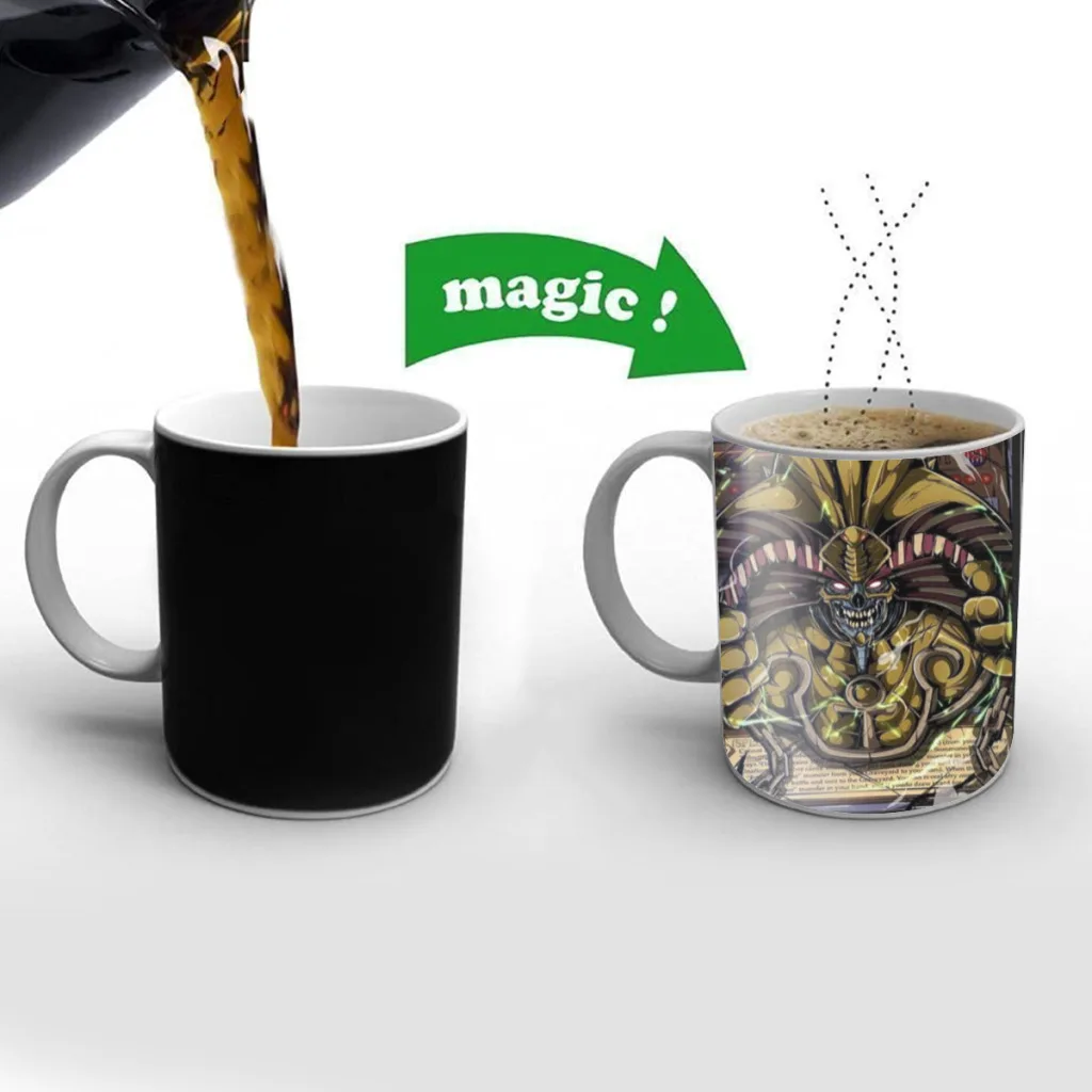 

Manga-Yu-Gi-Oh-Anime-Coffee Mugs Heat Color Changing Milk Tea Cup For Birthday Gifts Free shipping