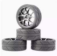 For MJX HYPER 14303 14302 Metal Wheel Tires 1/14 Rally CNC High Strength Metal Wheels Height increasing set HSP 94123/94122