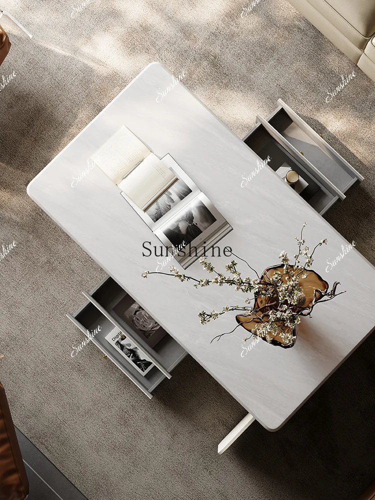 

Light luxury villa modern simple mansion living room home coffee table FT