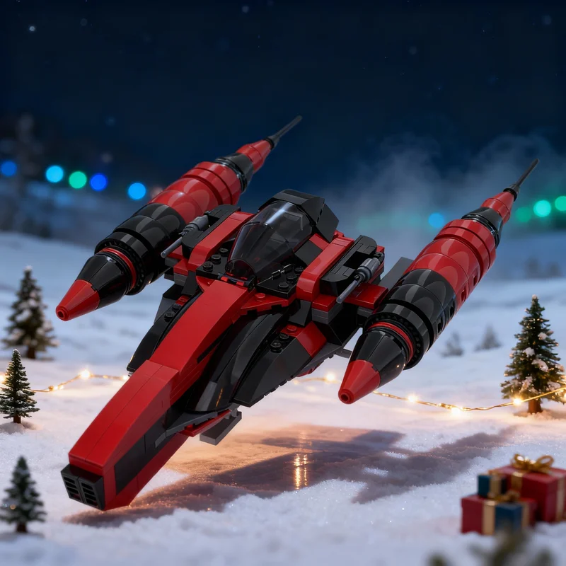 

363 детали MOC Star Battle Starbolt Interceptor: Модульная модель городской улицы, конструктор, строительные блоки, рождественский подарок, кирпичики