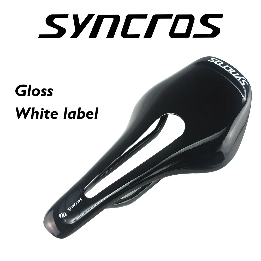 

syncros 2023 latest full carbon fiber ultra light saddle 80g Matte color black white Gloss Bicycle seat 255*128mm bicycle Parts