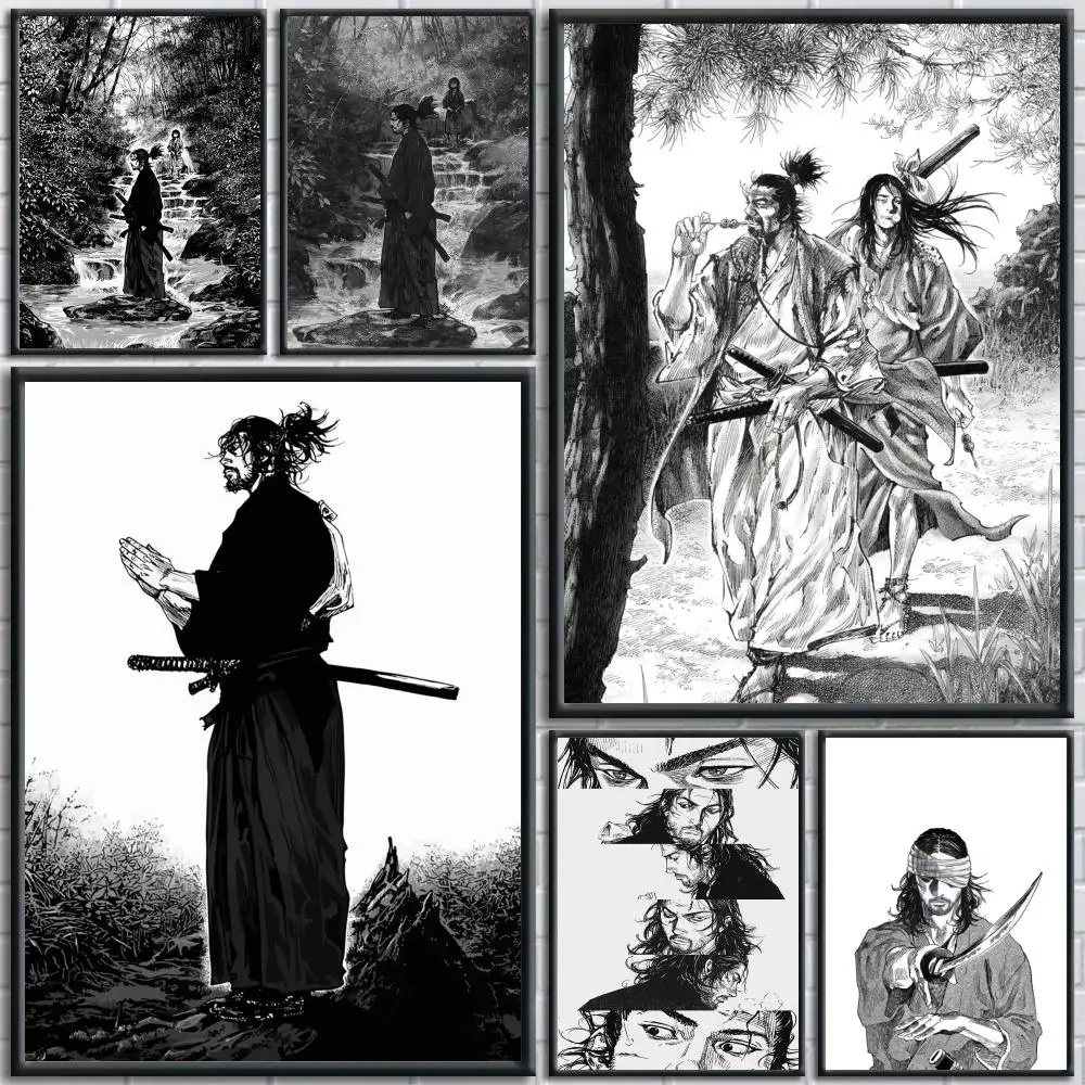 

Vagabond Manga Poster HD Self Adhesive Waterproof Wall Art Ideal for Home Office Dorm Bedroom Great Gift