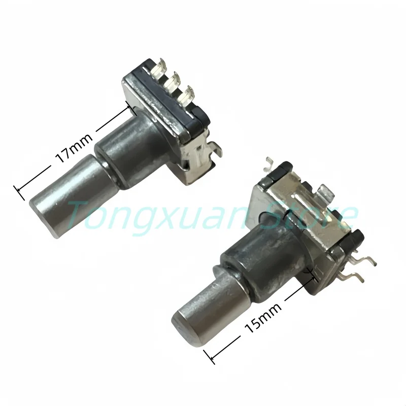 5pcs EC11 5pin SMD Type Rotary Encoder Switch With Push Button Switch 30 Position Handle Length 15mm 17mm D Half Shaft