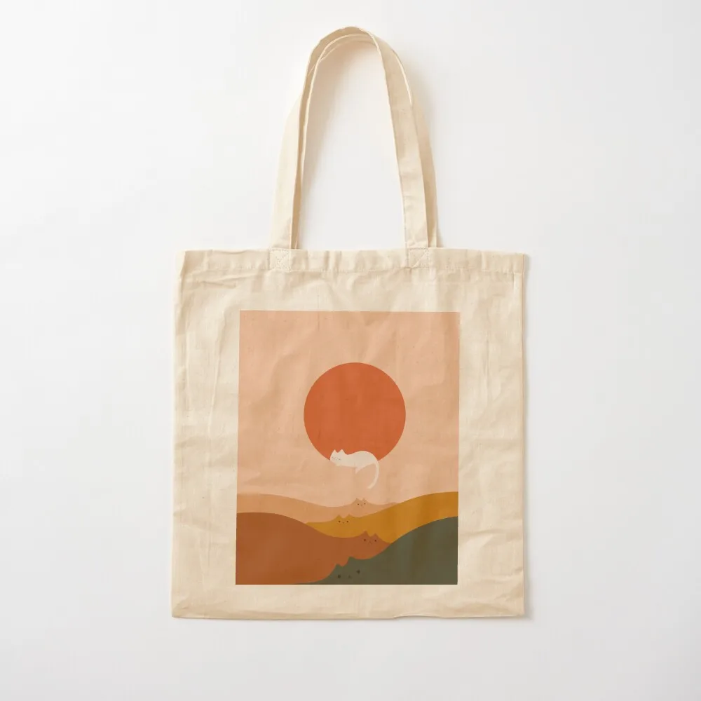 

Cat Landscape 127 Tote Bag bags woman 2025 foldable reusable bag shopping trolley bag cute tote Canvas Tote