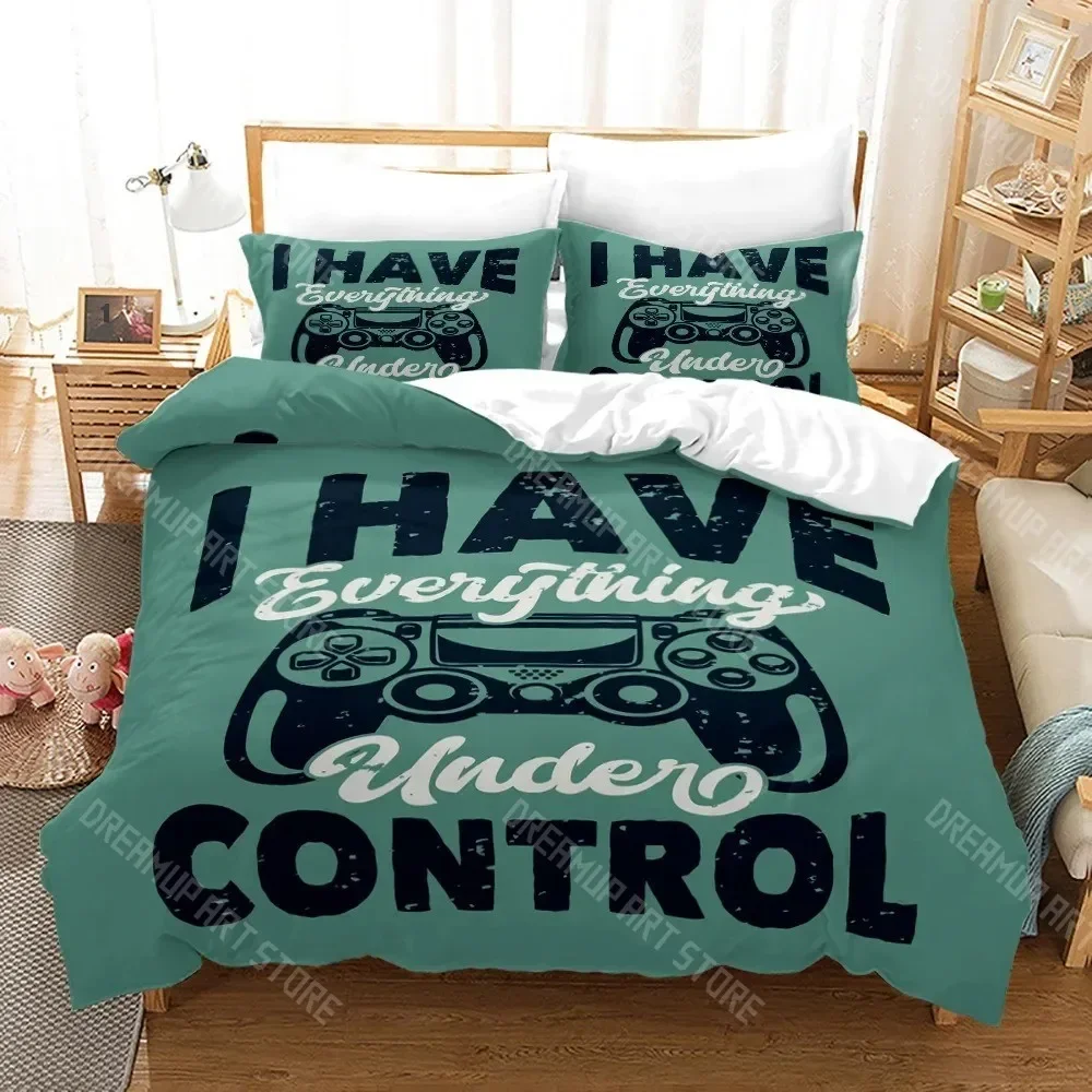 2026 3D Print Gaming Duvet Cover Set Gamer Room Decor For Boys Teens Video Games Twin Bedding Set Gamepad Bedspread Decor Home