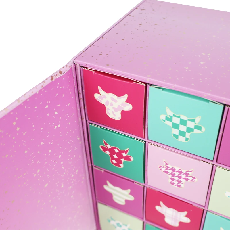 Customization.Custom Logo 30-Day Advent Calendar 12 Days Personalized Empty Skincare Box with Matt Lamination & Embossing for Pa