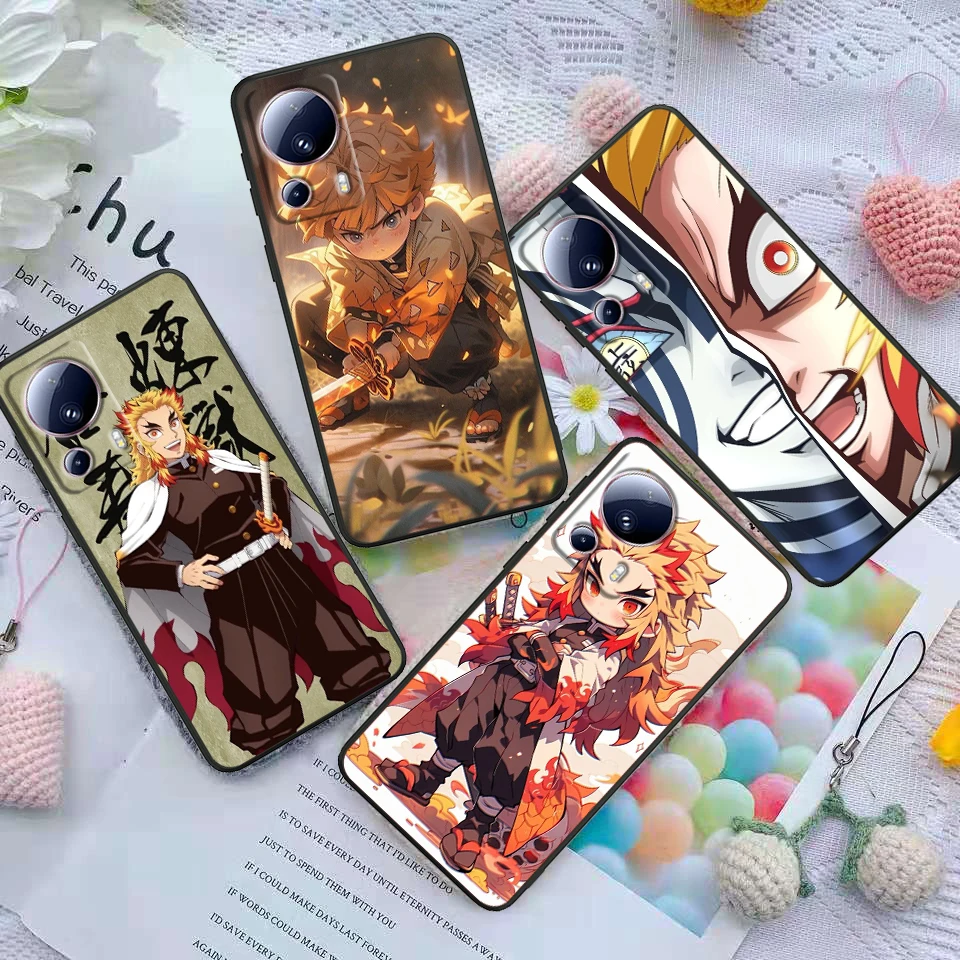 Anime Demon Slayer Kimetsu No Yaiba Cool Cover For Xiaomi Mi 14 13 12X 12 11 11T 11i 10T 10 Pro Lite Ultra 5G Black Phone Case