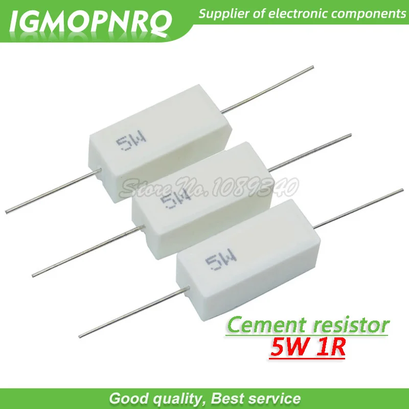 10Pcs 5W 1 Ohm Ceme… - image