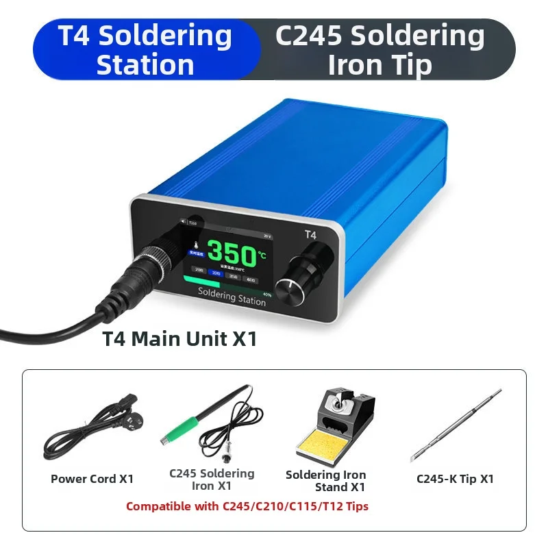 200W Digital For soldering Iron Station for For t4 System with LCD Screen and For c245 C210 C115 T12 Tip Compatibility