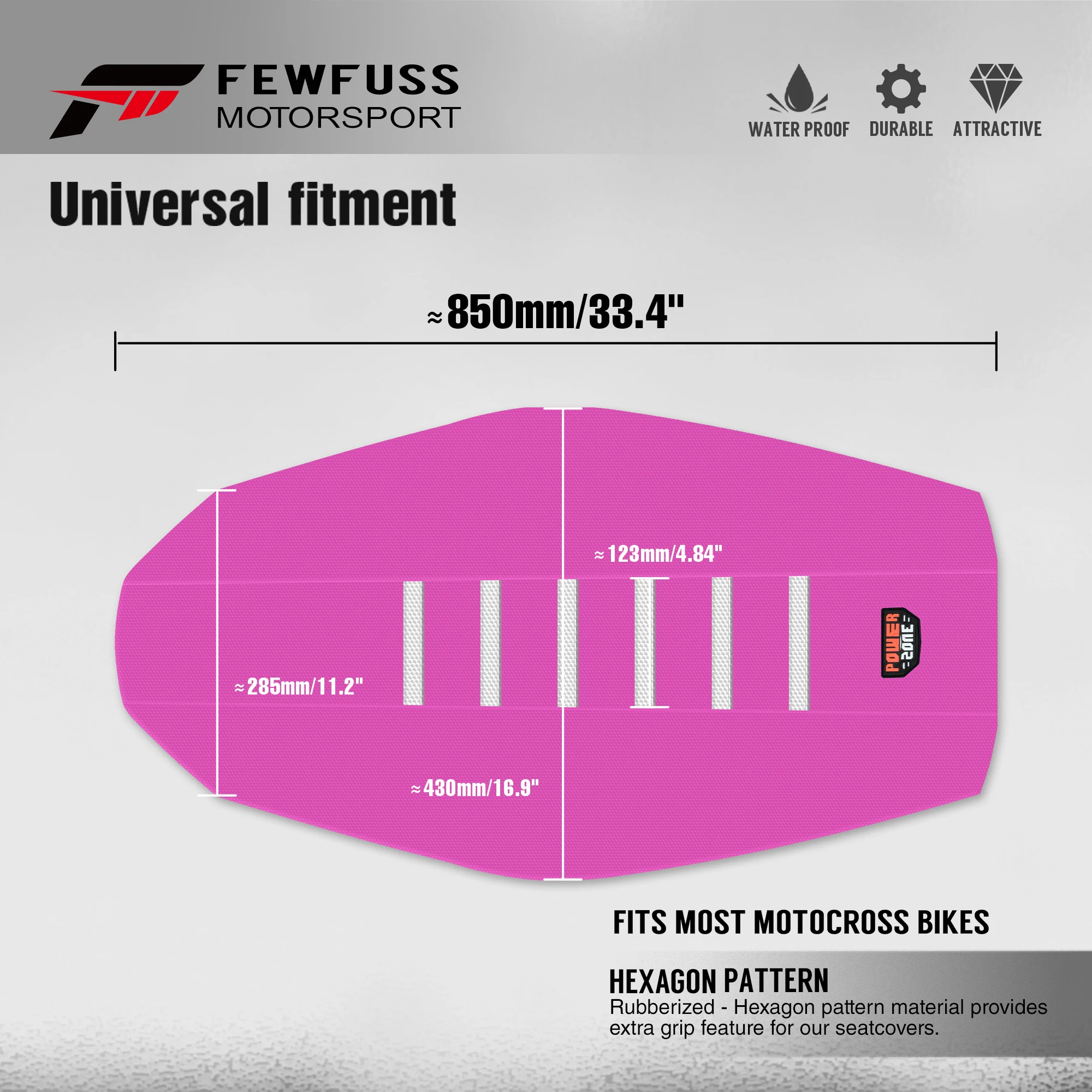 FEWFUSS Motorcycle Dirt Bike Seat Cover for KTM Kawasaki Yamaha Universal Fit Waterproof Anti Slip Seat Cushion Accessories