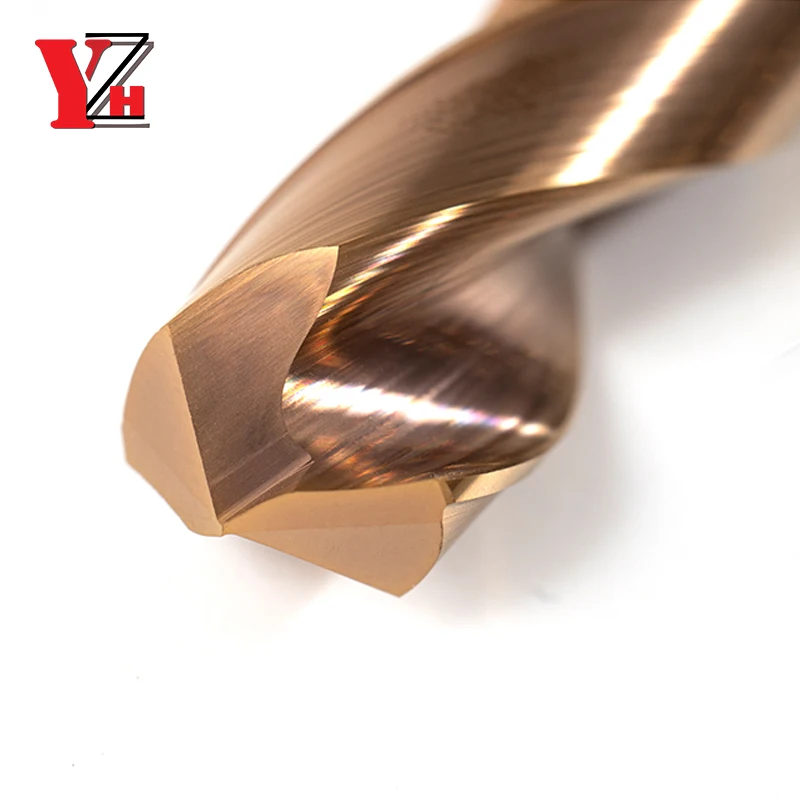 YZH 120L Carbide Twist Drill Diameter D2.5-D20 Solid Tungsten Bits HRC55 CNC Straight Handle Drilling Hole For Metal Iron Steel