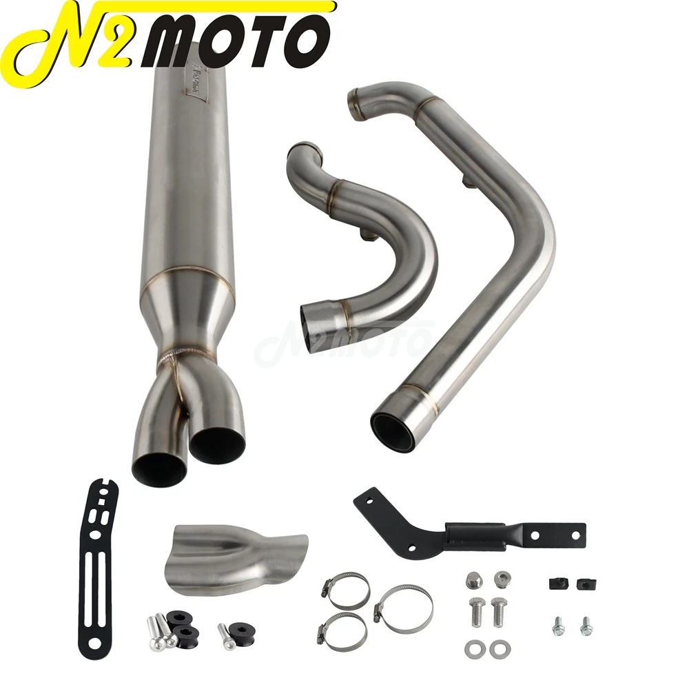 Full Length Exhaust System Stepped Header Pipes Motorcycle Muffler Tube For Harley M8 Softail Low Rider ST FXLRST 117 2025-2026